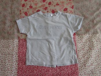 T-Shirt manches courtes bleu clair 9 mois