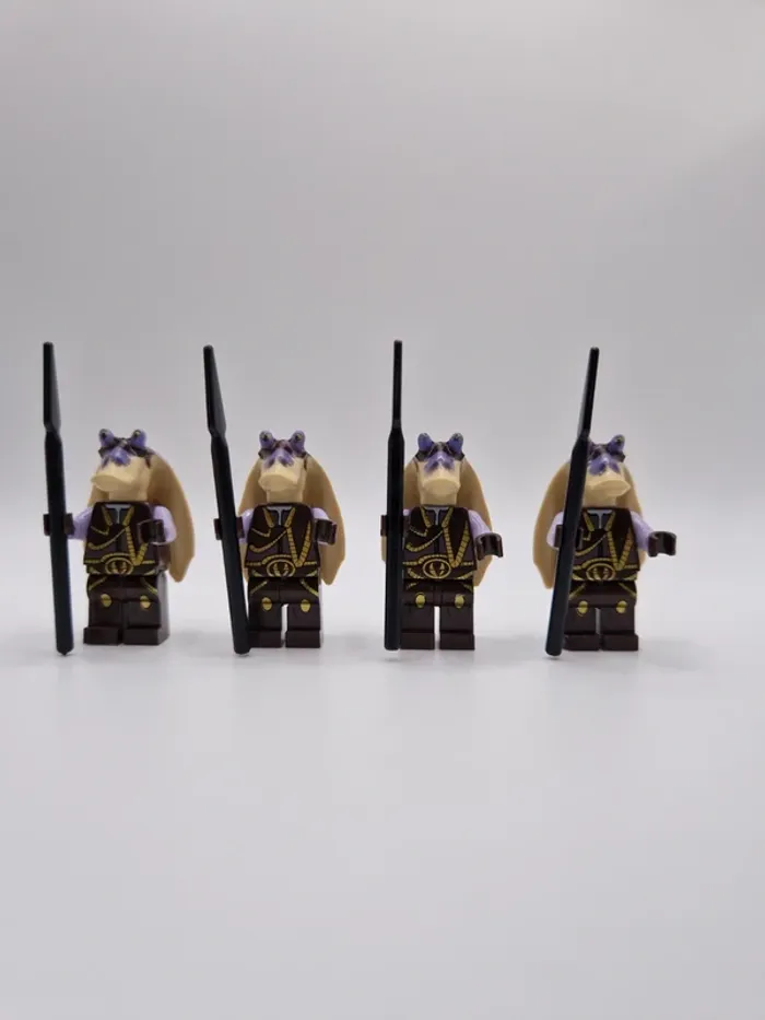 Figurines type lego 4 guerriers Gungan star wars