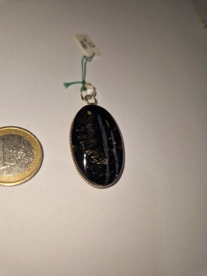 Pendentif obsidienne dorée Mexique - photo numéro 4