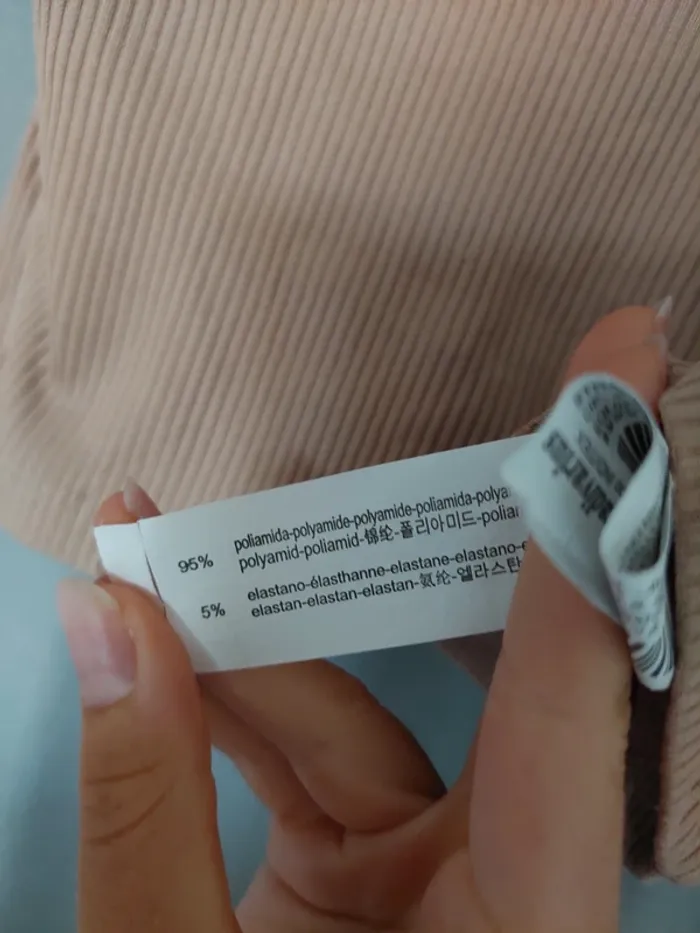 Débardeur côtelé beige/camel Stradivarius – Taille L – Très bon état - photo numéro 4