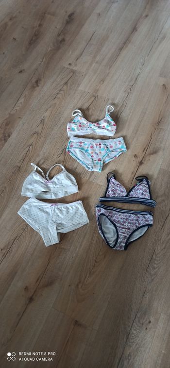 3 ensembles culottes brassières 10 ans
