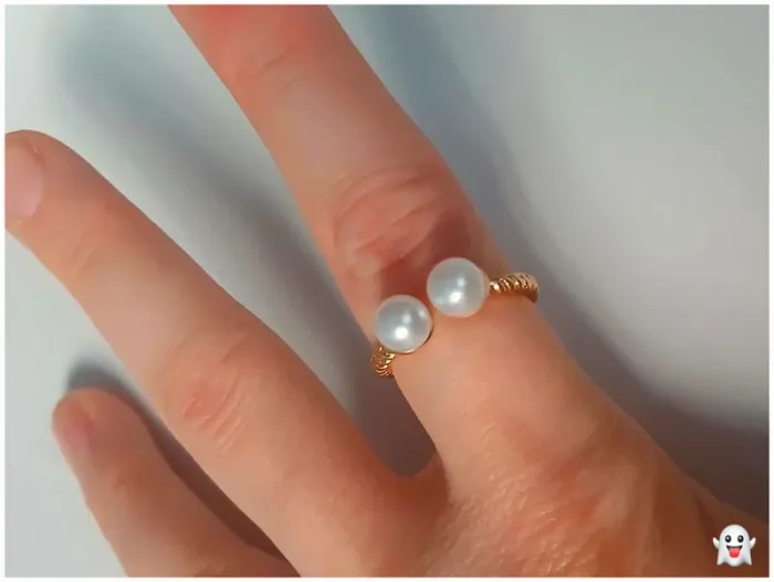 Bague dorée en acier inoxydable - photo numéro 2