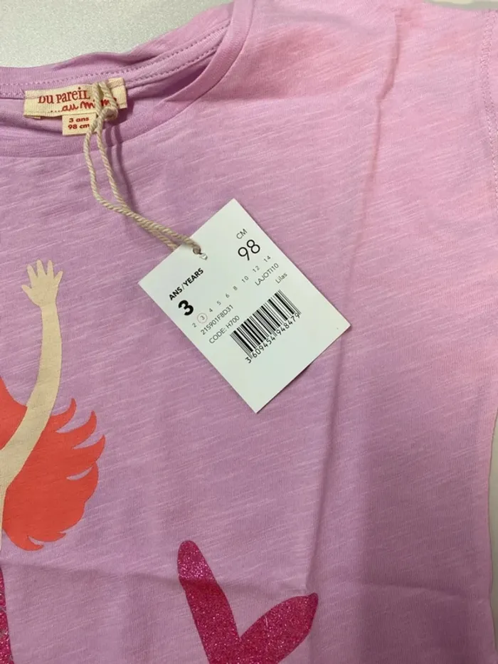 T-shirt fille (neuf) - Taille 3 ans - photo numéro 4