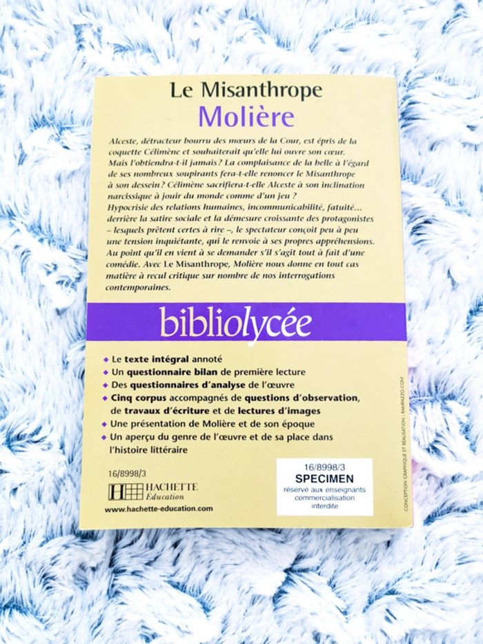 Livre Bibliolycée : Le Misanthrope de Molière 🖤 - photo numéro 2