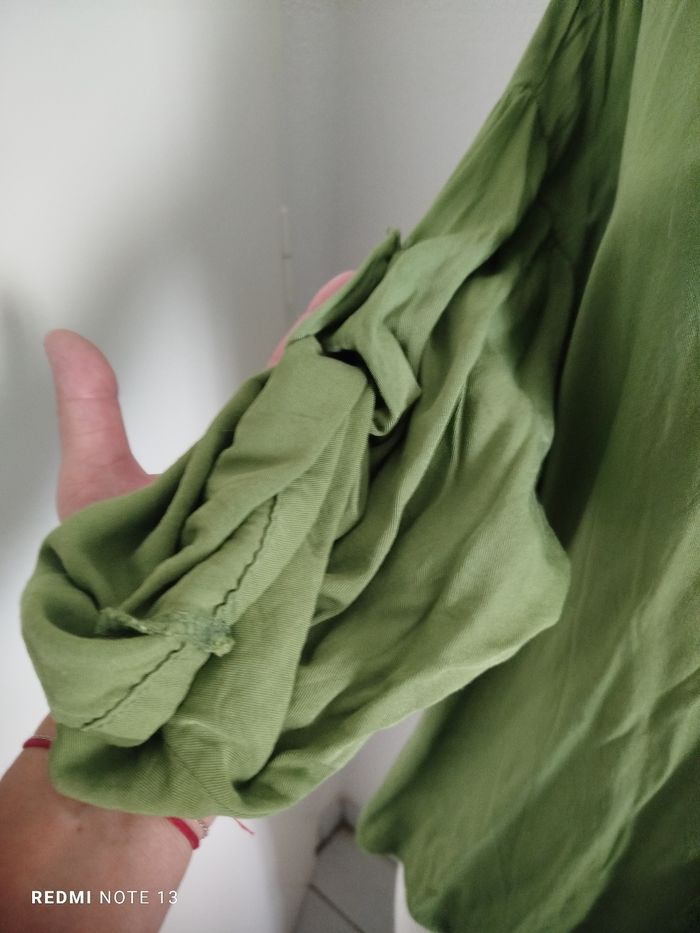 #kytietailleuniquefemme. Chemise blouse manche retroussable taille unique - photo numéro 4