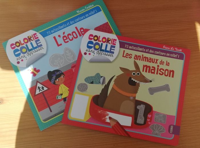 2 livres colorie colle sans dépasser