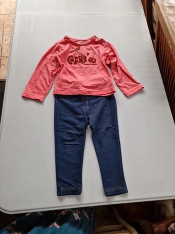 Ensemble leggings + tee-shirt manches longues fille