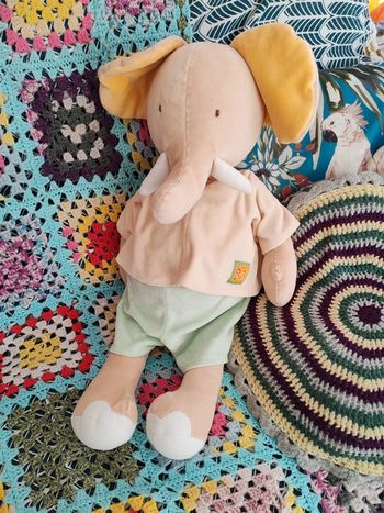 Grande peluche éléphant Moulin roty - Les loustics