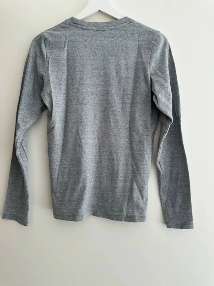 T-shirt manches longues Levi’s gris chiné pour femme- Basique iconique et stylé - taille L - photo numéro 5