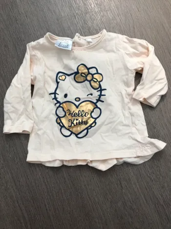 T shirt manches longues hello kitty 6 mois neuf