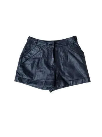 Mini short en cuir noir Pepe Jeans taille 27