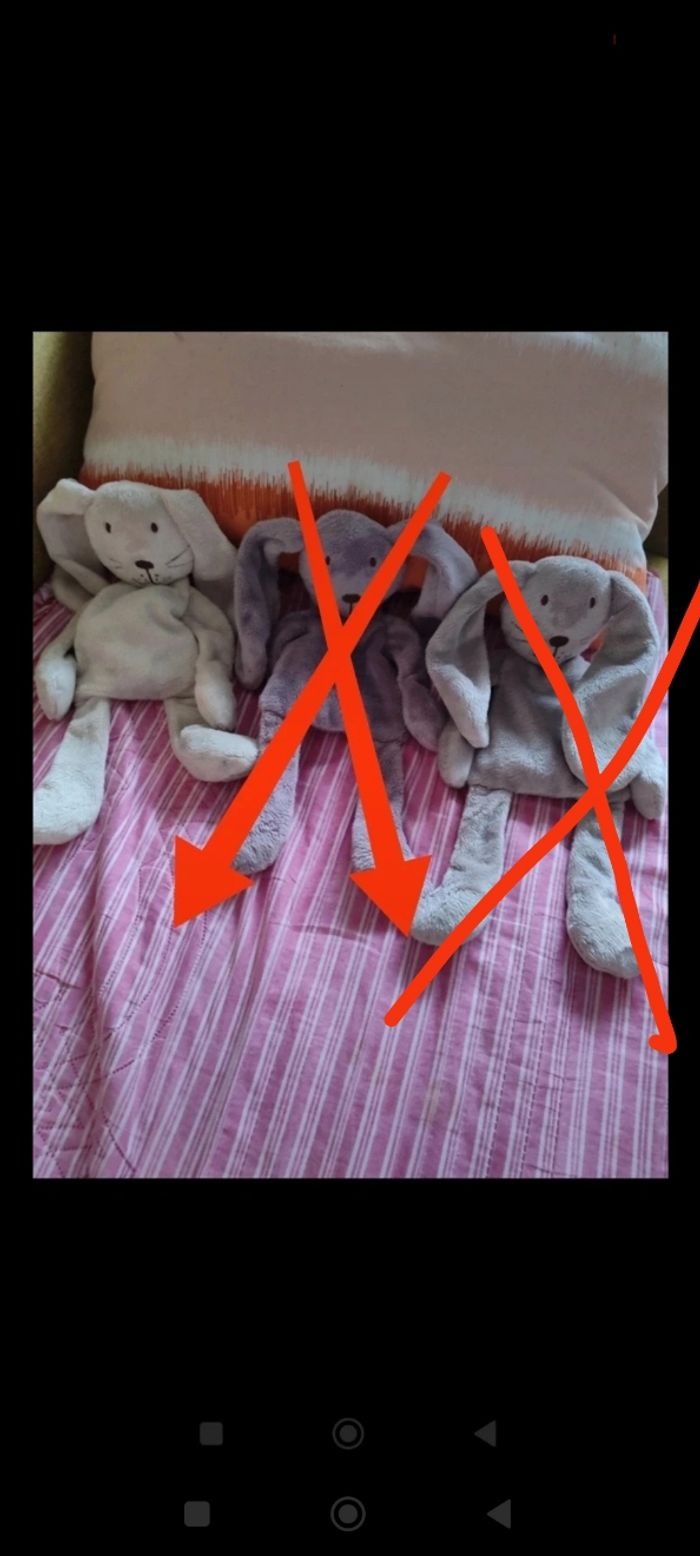 Doudou lapin dpam 33 cm - photo numéro 2