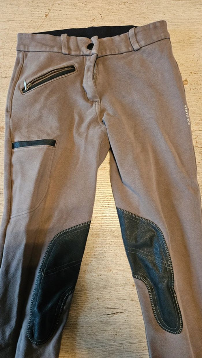 Pantalon d équitation beige foncé, Fouganza, taille S, peu mis - photo numéro 4
