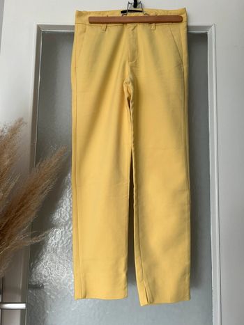 pantalon cigarette jaune zara 34