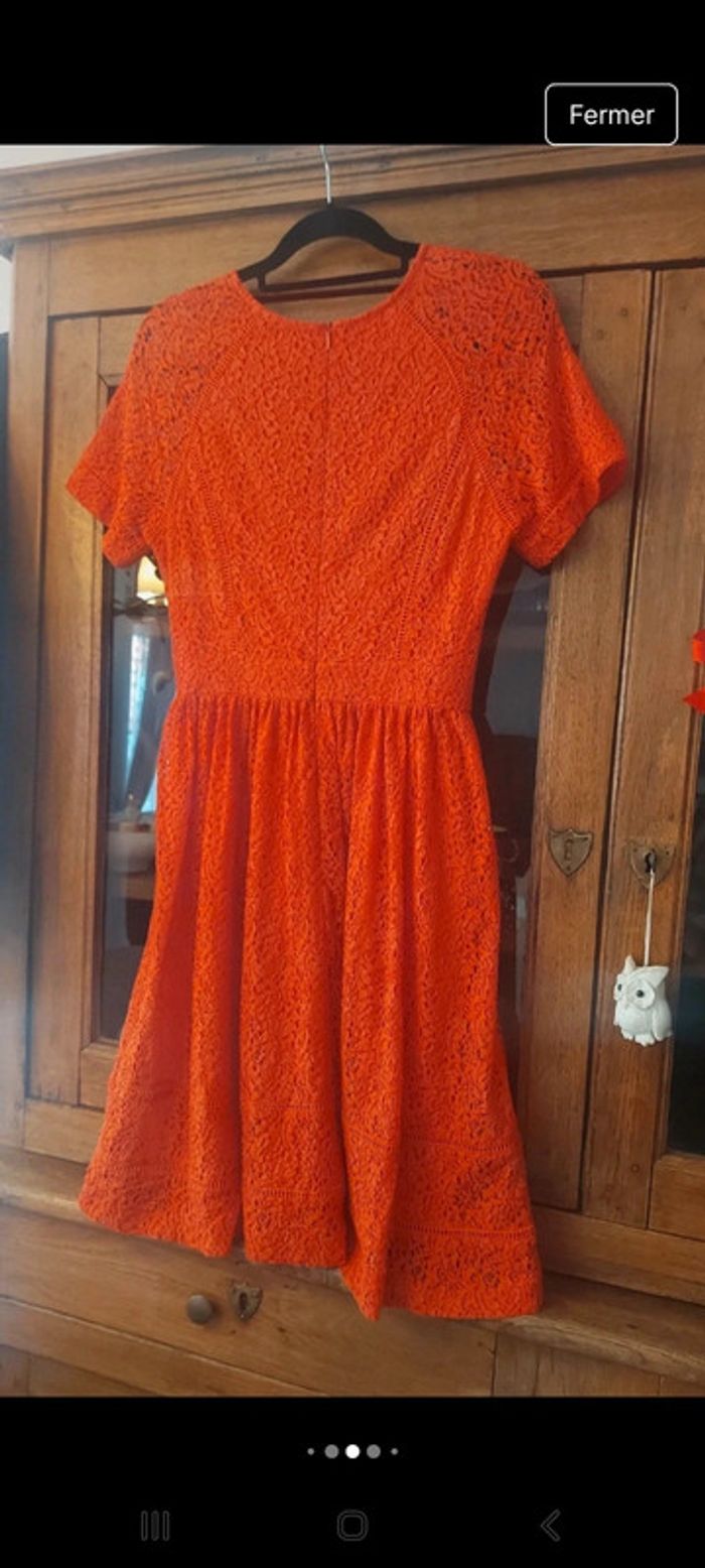 Jolie Robe FRNCH en dentelles rouge taille S - photo numéro 6