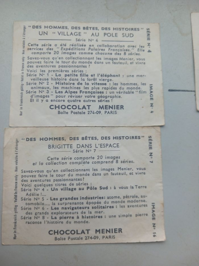 Anciennes images chocolat Menier - photo numéro 4