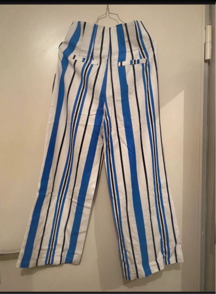Lefties Pantalon à rayures bleu taille M neuf - photo numéro 2