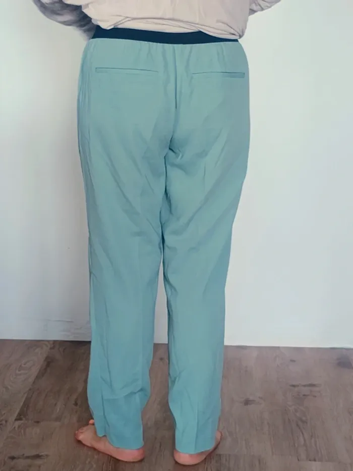 Pantalon droit vert d'eau neuf, taille 42 - photo numéro 3