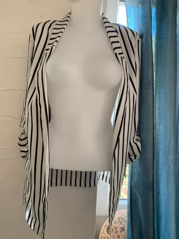 blazer pinkie rayé noir et blanc taille  38