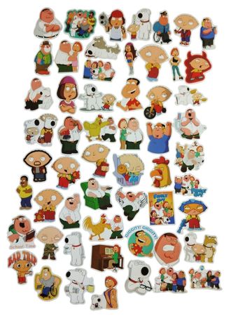 Set 60 stickers autocollants Family Guy