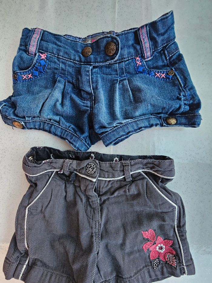 Lot de 2 shorts fille girly Orchestra 3 ans