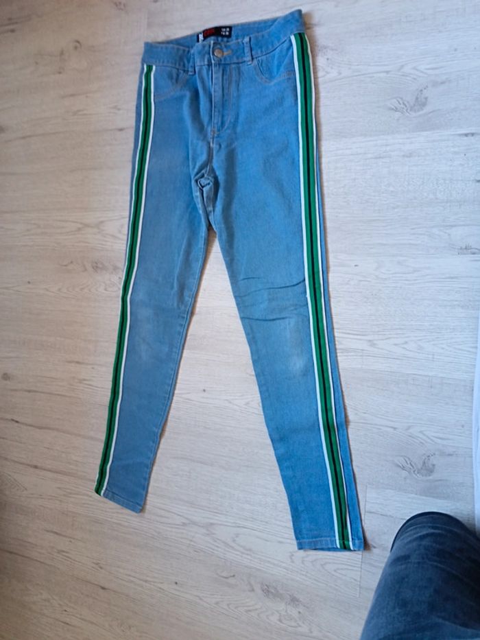 Pantalon 36 S Jennyfer femme ado ligne bande côté - photo numéro 2