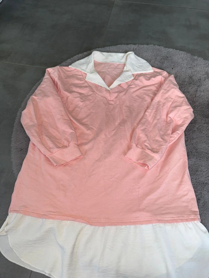 Pull rose taille unique - photo numéro 3