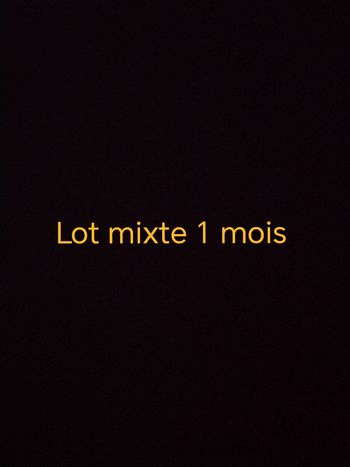 Lot mixte 1 mois