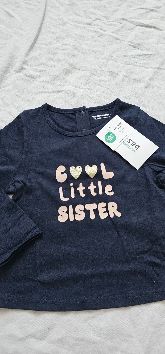 T-shirt manches longues fille de marque Vertbaude - photo numéro 5