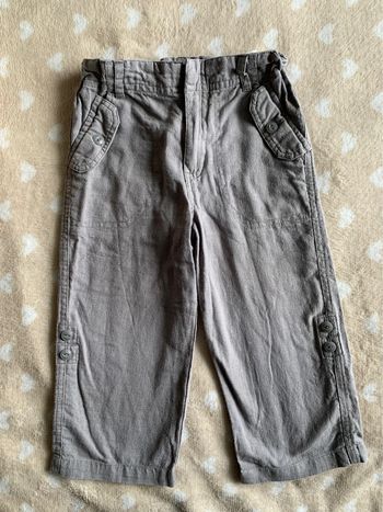 Pantalon gris lin 3 suisses 24 mois😺