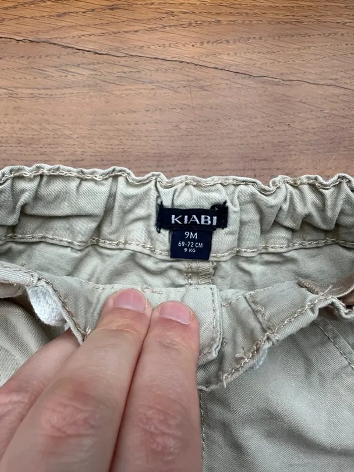 Pantalon en toile beige Kiabi 9 mois - photo numéro 6