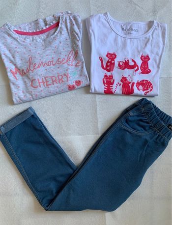 Lot de deux t-shirt manches longues et Tregging en 3-4 ans
