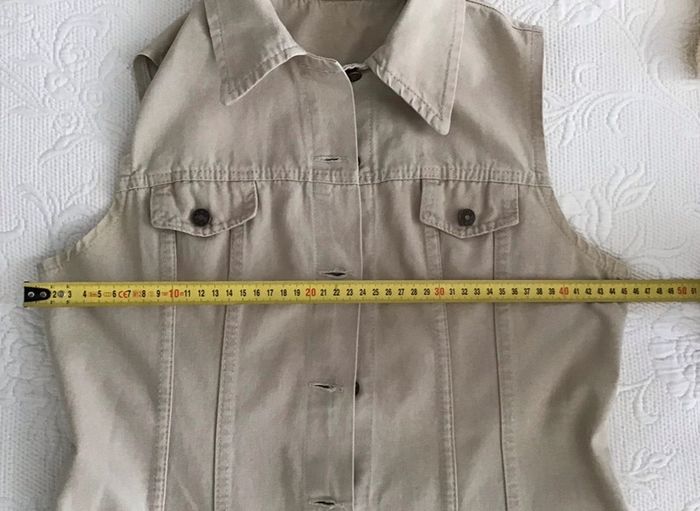Robe en jeans beige 90’ boutonnée devant taille 38 - photo numéro 7