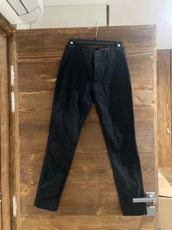 Pantalon cigarette noir à carreaux