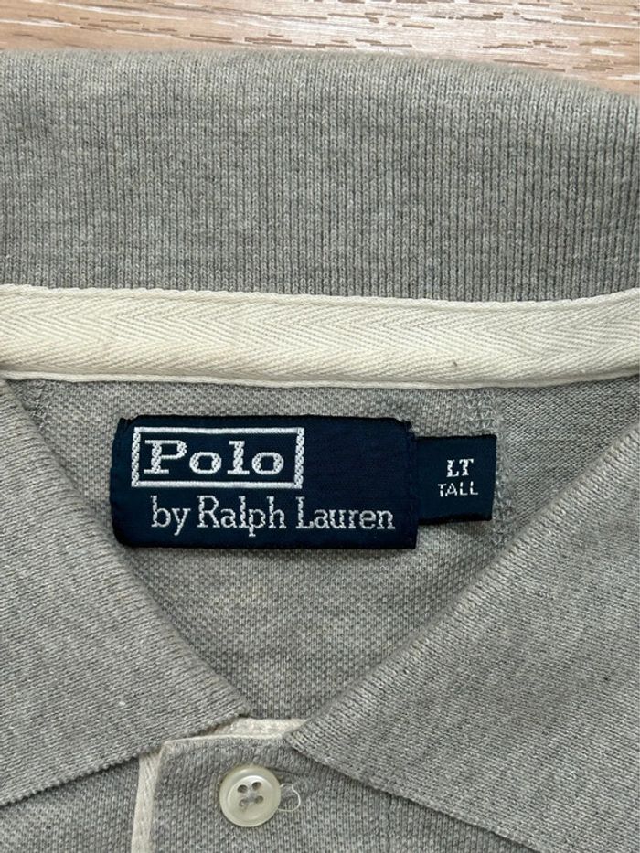 Polo gris vintage Ralph Lauren LT (Large tall) boxe  nyc 1967  - - photo numéro 4