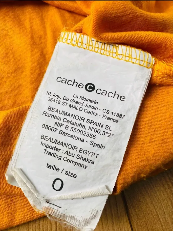 T-shirt jaune moutarde S - photo numéro 4