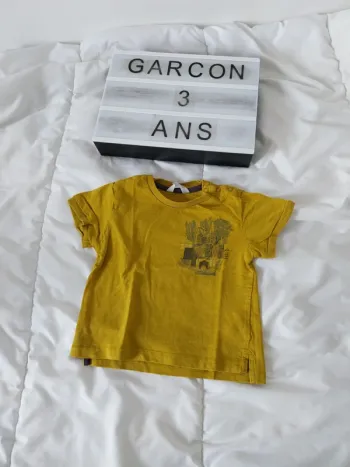 Tee-shirt manche courte garçon 3 ans Kidkanaï