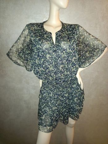 robe noire et fleurie pepe jeans taille 40