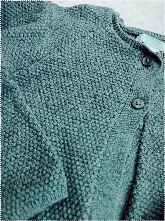 🔸Gilet Gris - Obaïbi 18 Mois 🔸 - photo numéro 2