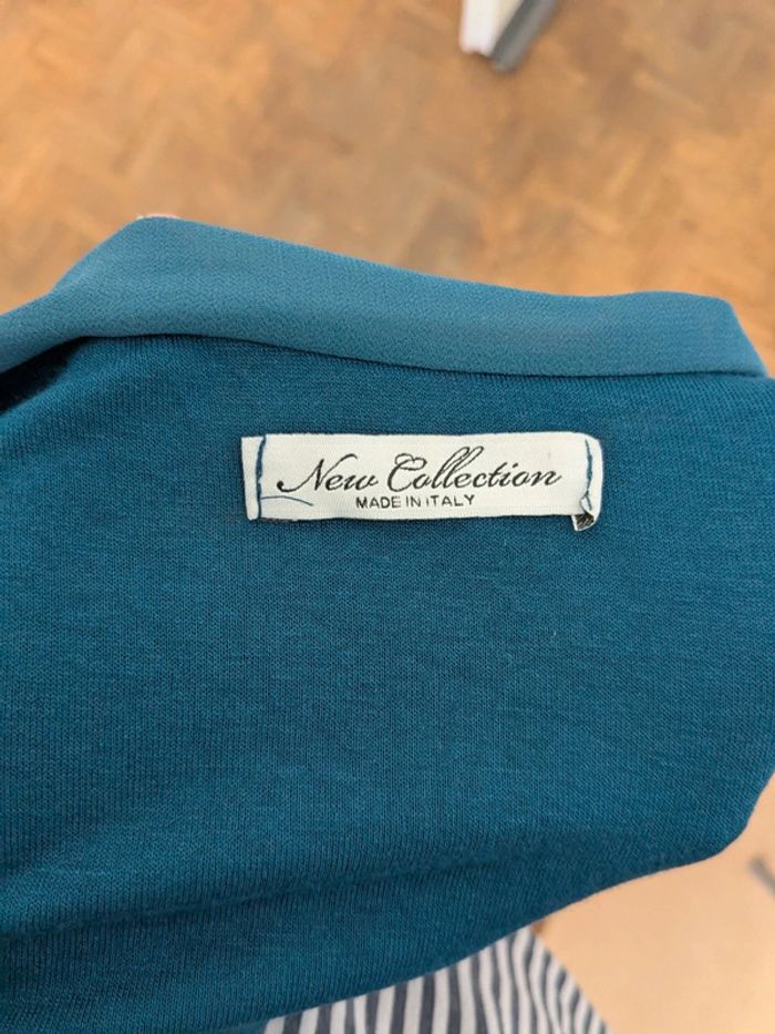 Robe longue bleu canard - photo numéro 4