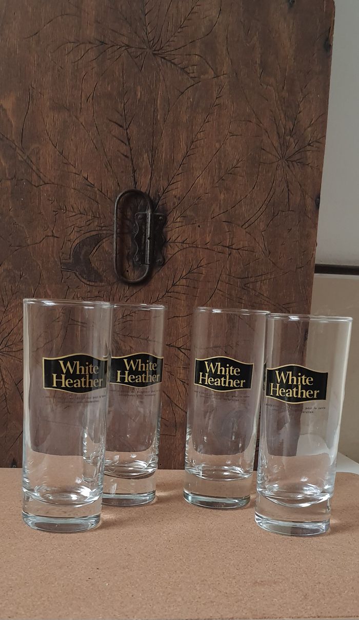 Lot de 4 verres haut "White Heather"