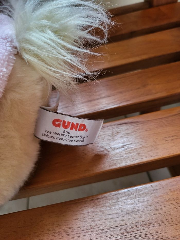 Peluche chien avec vêtement de licorne - photo numéro 5