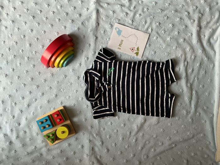 combinaison short marine rayé blanc manches courtes 3 mois vertbaudet pressions entre les jambes