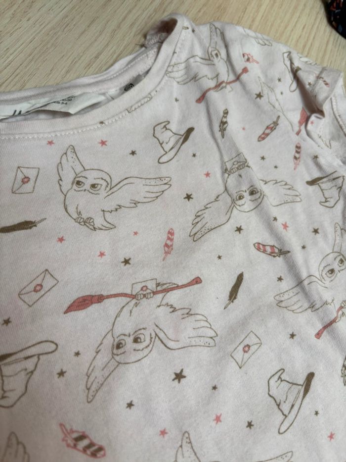 T-shirt Harry Potter Edwige H&M taille 110cm - photo numéro 2