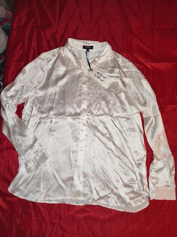 Chemise 100% soie Caroll 42 crème blanc cassé