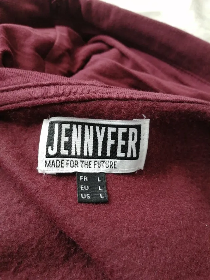 Veste à capuche courte bordeaux / jennyfer / (L) - photo numéro 2
