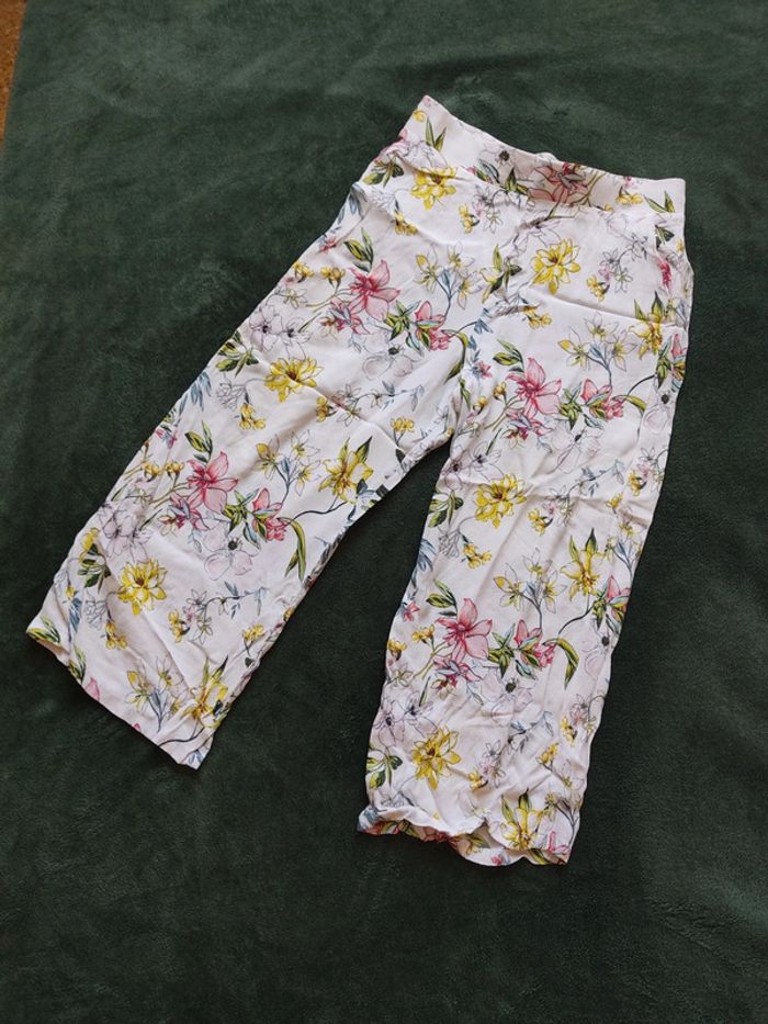 Pantacourt fluide femme fleuri Tally Weijl 38 à fleurs bon état - photo numéro 4