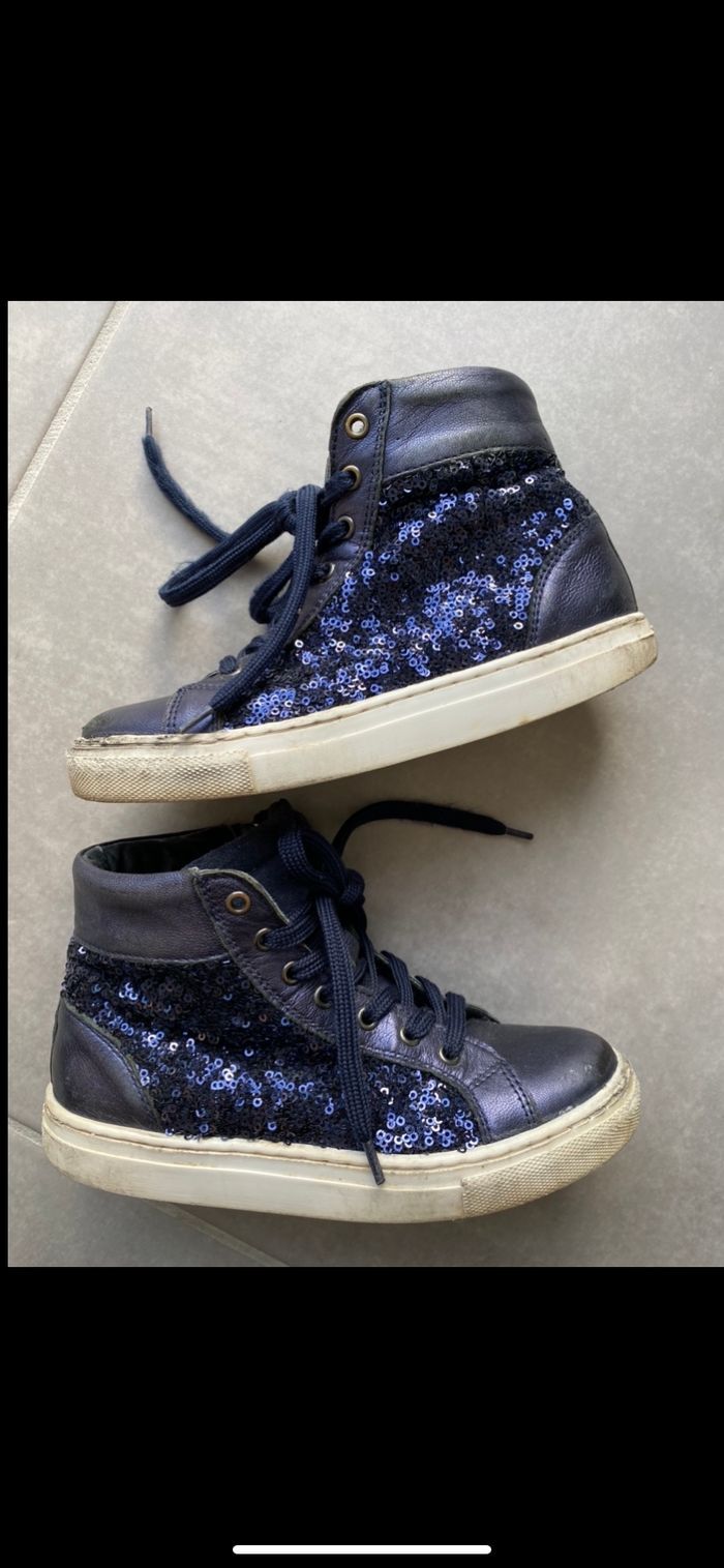 Basket pailleté bleu nuit Taille 31 - photo numéro 6