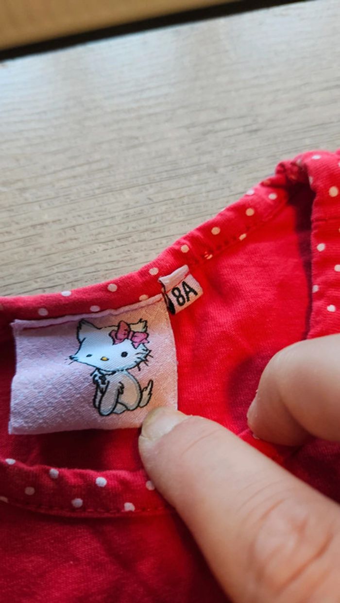 Robe d été courte rouge et blanche, Sanrio, Charm my Kitty, 8 ans - photo numéro 6