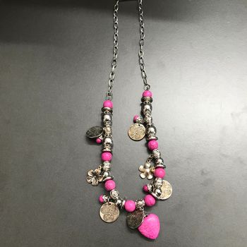 Sautoir fashion rose